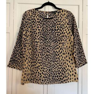J.crew animal print blouse size small